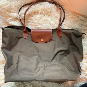 brown medium Longchamp bag